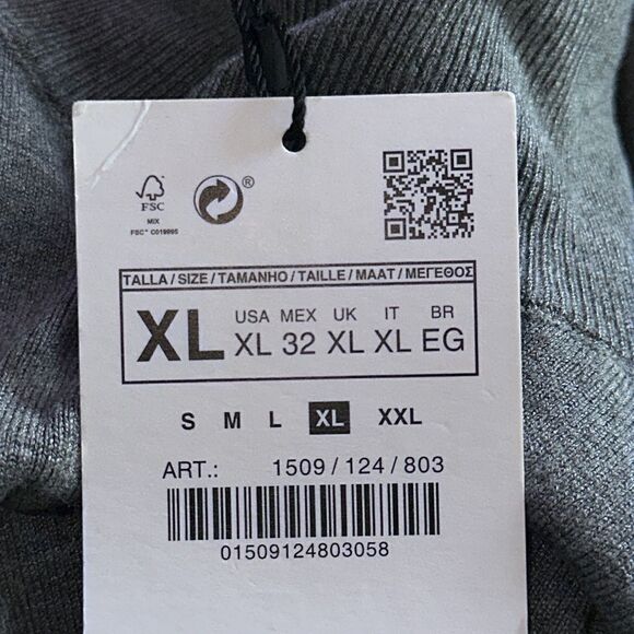 ZARA | Gray | HIGH COLLAR KNIT SWEATER - Picture 8 of 9